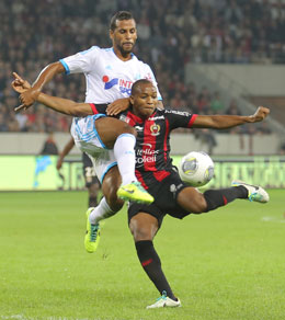 Mahamane Traoré lors de Nice - Marseille