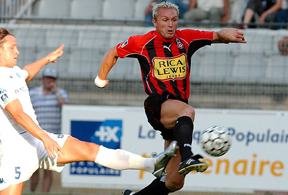 Lilian Laslandes lors d'Auxerre - Nice