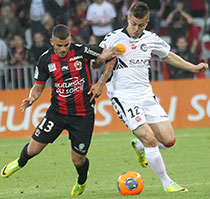 Eysseric lors de Nice - Reims