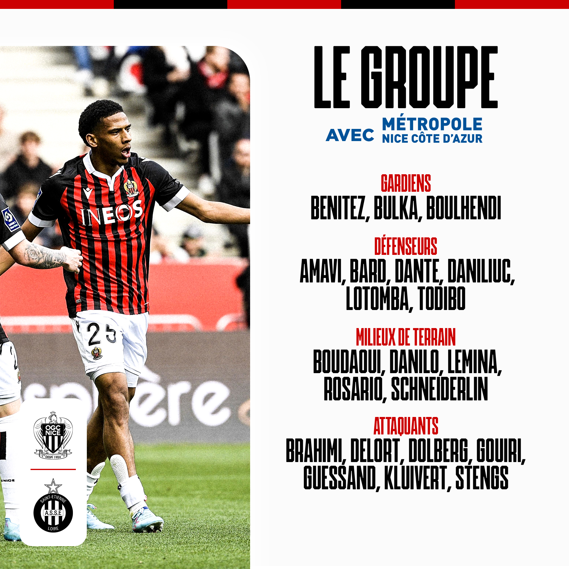 The squad for Saint-Etienne | L1